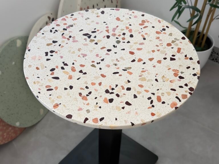 Terrazzo kafe masa tablası uygulaması